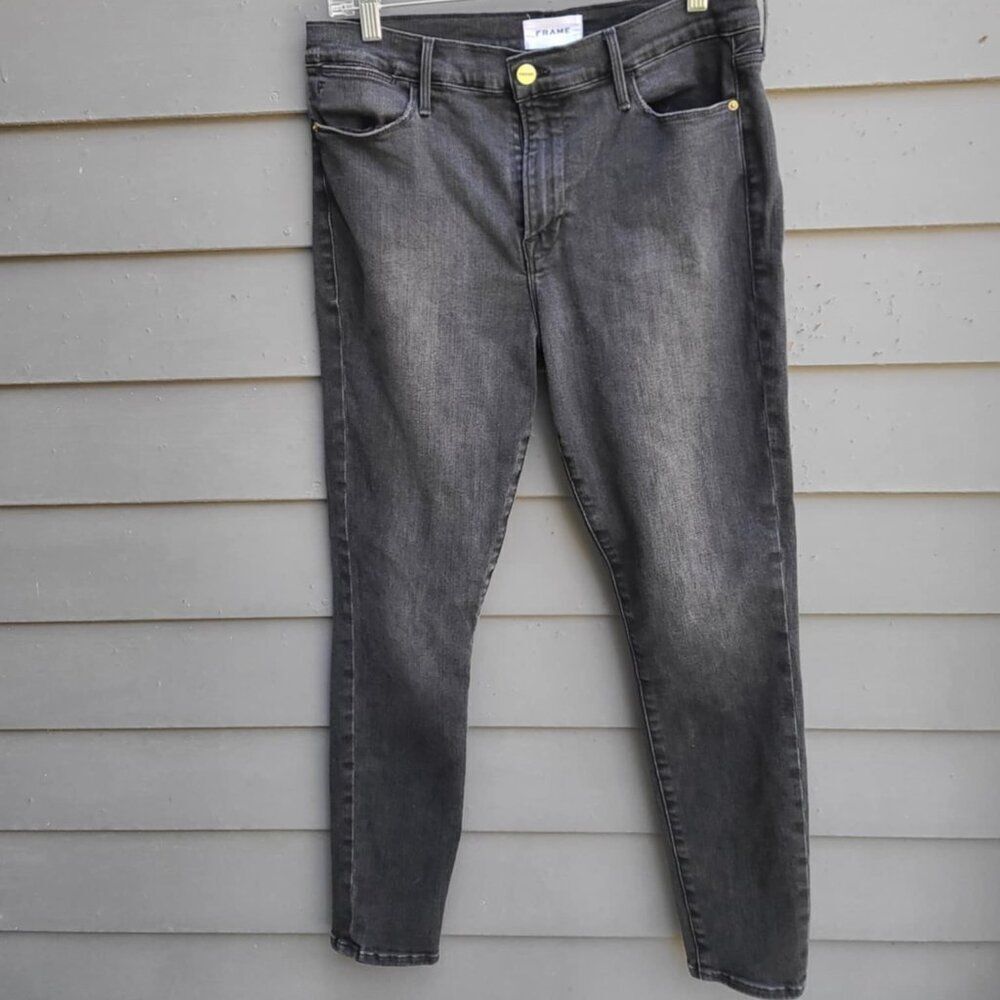 Frame Black Le High Skinny Jeans size 31